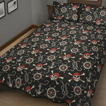 Pirate Theme Pattern Print Quilt Bed Set
