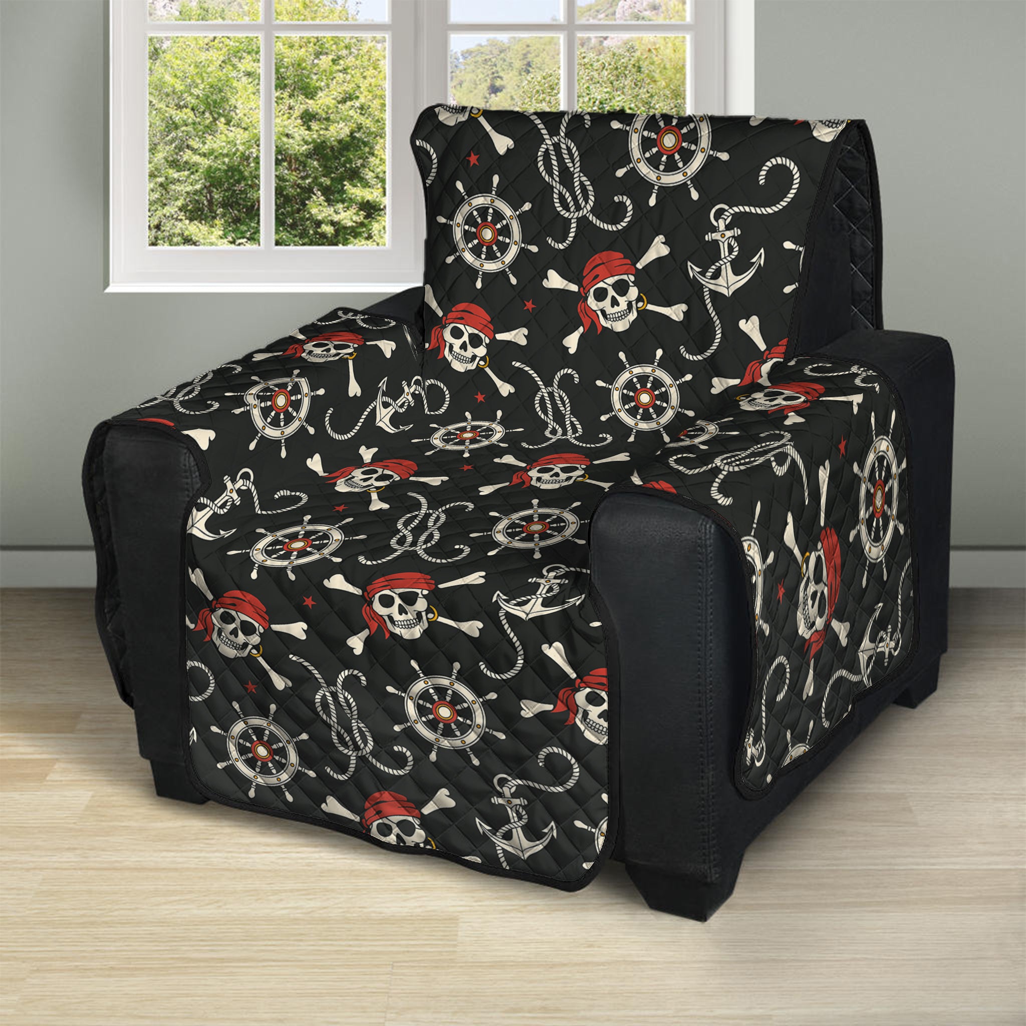 Pirate Theme Pattern Print Recliner Protector