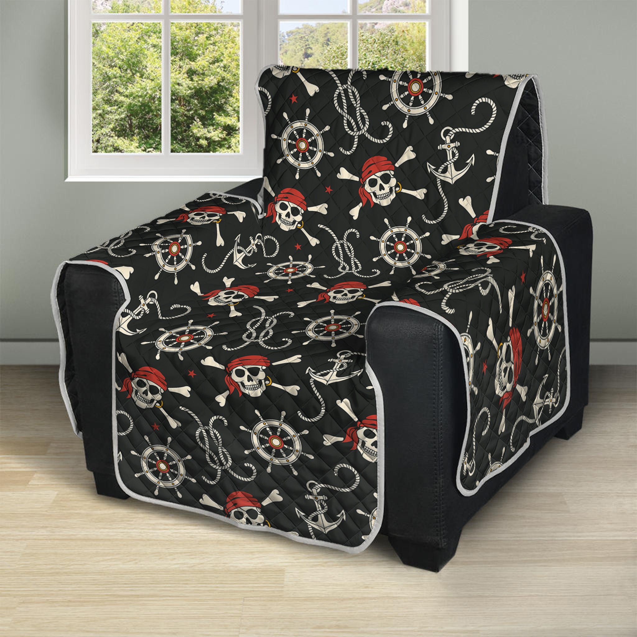 Pirate Theme Pattern Print Recliner Protector