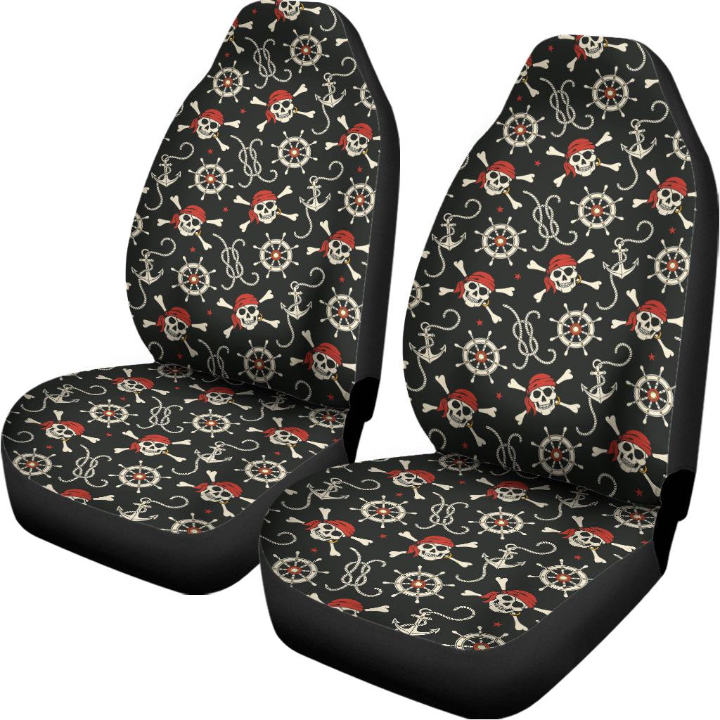 Pirate Theme Pattern Print Universal Fit Car Seat Covers