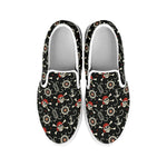 Pirate Theme Pattern Print White Slip On Shoes