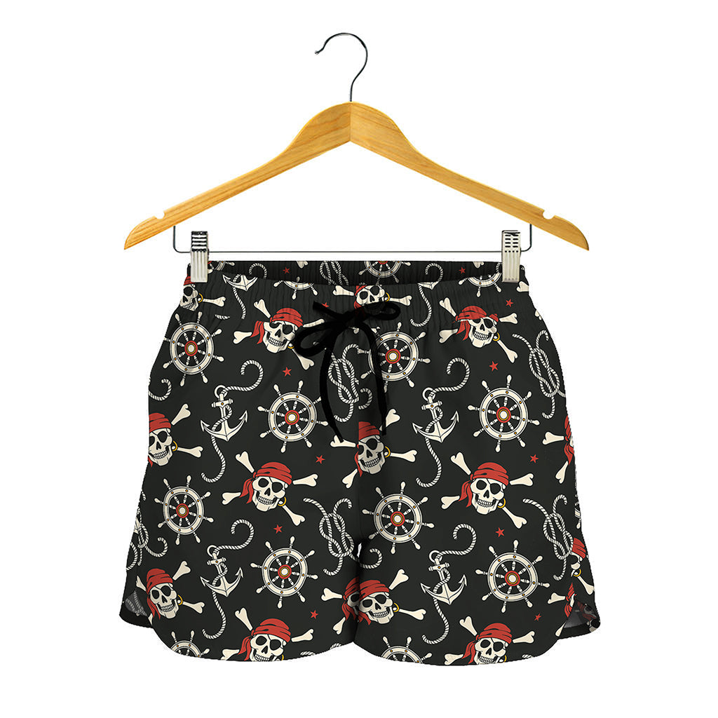 Pirate Theme Pattern Print Women's Shorts