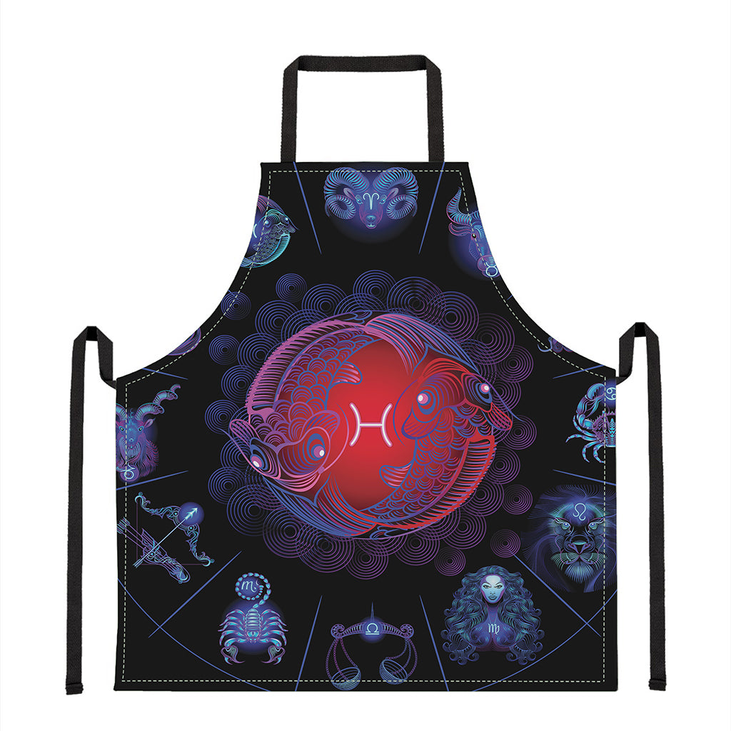 Pisces And Astrological Signs Print Apron