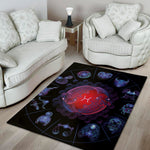 Pisces And Astrological Signs Print Area Rug