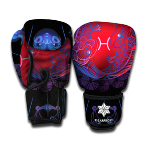 Pisces And Astrological Signs Print Boxing Gloves