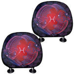 Pisces And Astrological Signs Print Car Headrest Covers