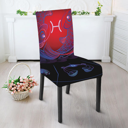 Pisces And Astrological Signs Print Dining Chair Slipcover
