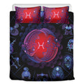 Pisces And Astrological Signs Print Duvet Cover Bedding Set
