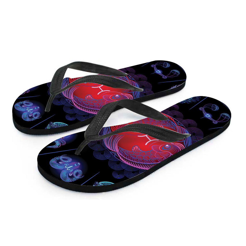 Pisces And Astrological Signs Print Flip Flops