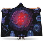Pisces And Astrological Signs Print Hooded Blanket