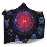 Pisces And Astrological Signs Print Hooded Blanket