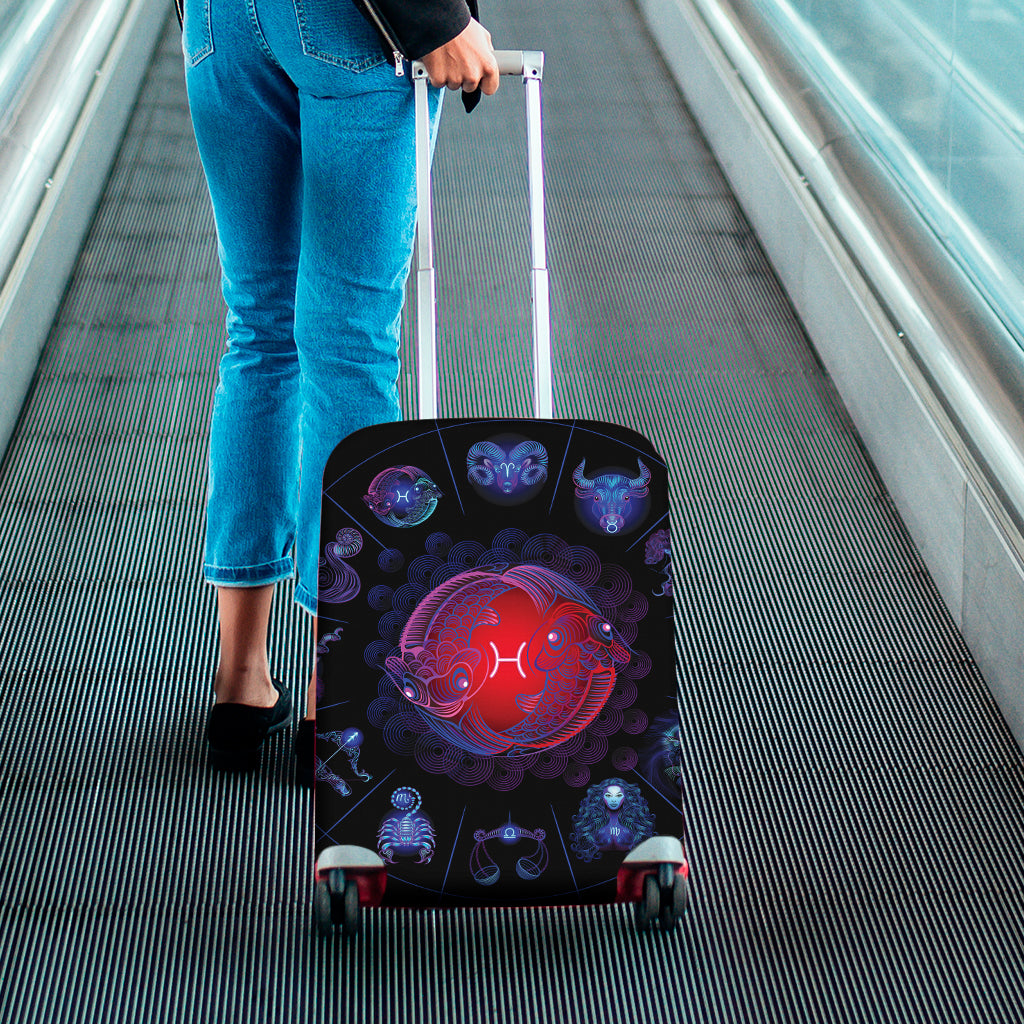 Pisces And Astrological Signs Print Luggage Cover