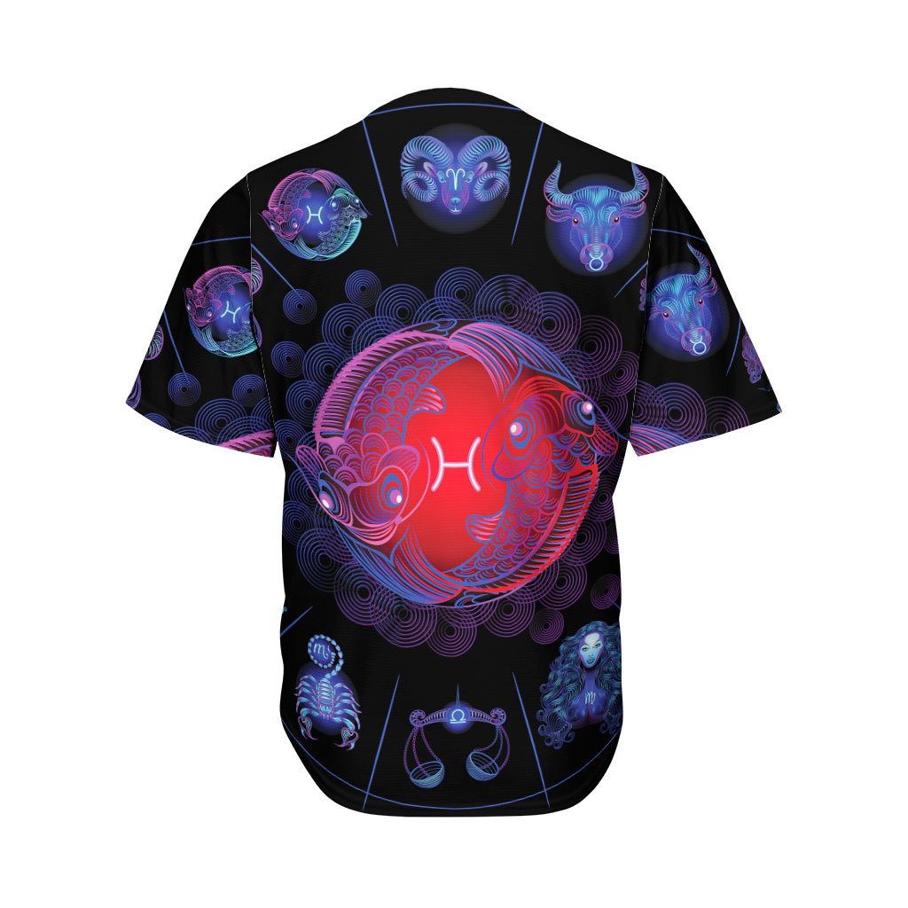 Pisces And Astrological Signs Print Men's Baseball Jersey