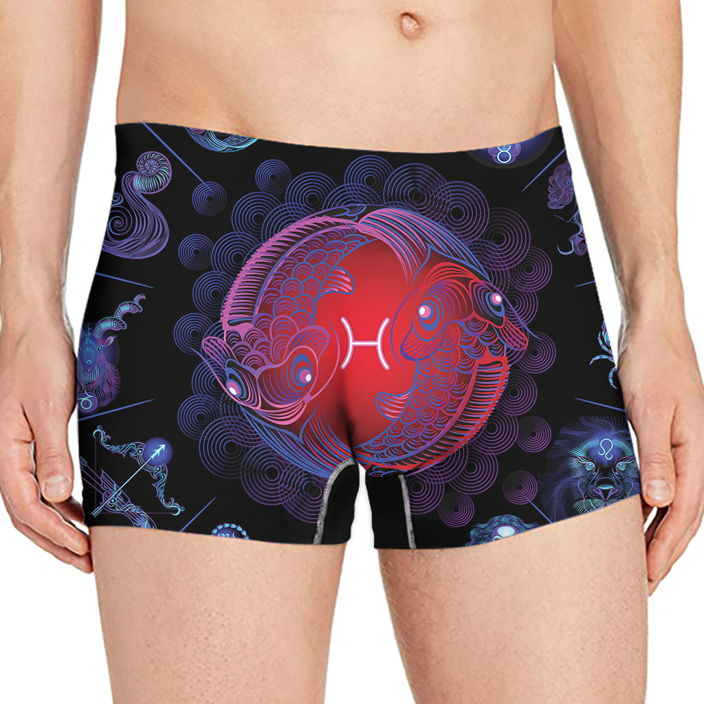 Pisces And Astrological Signs Print Men's Boxer Briefs