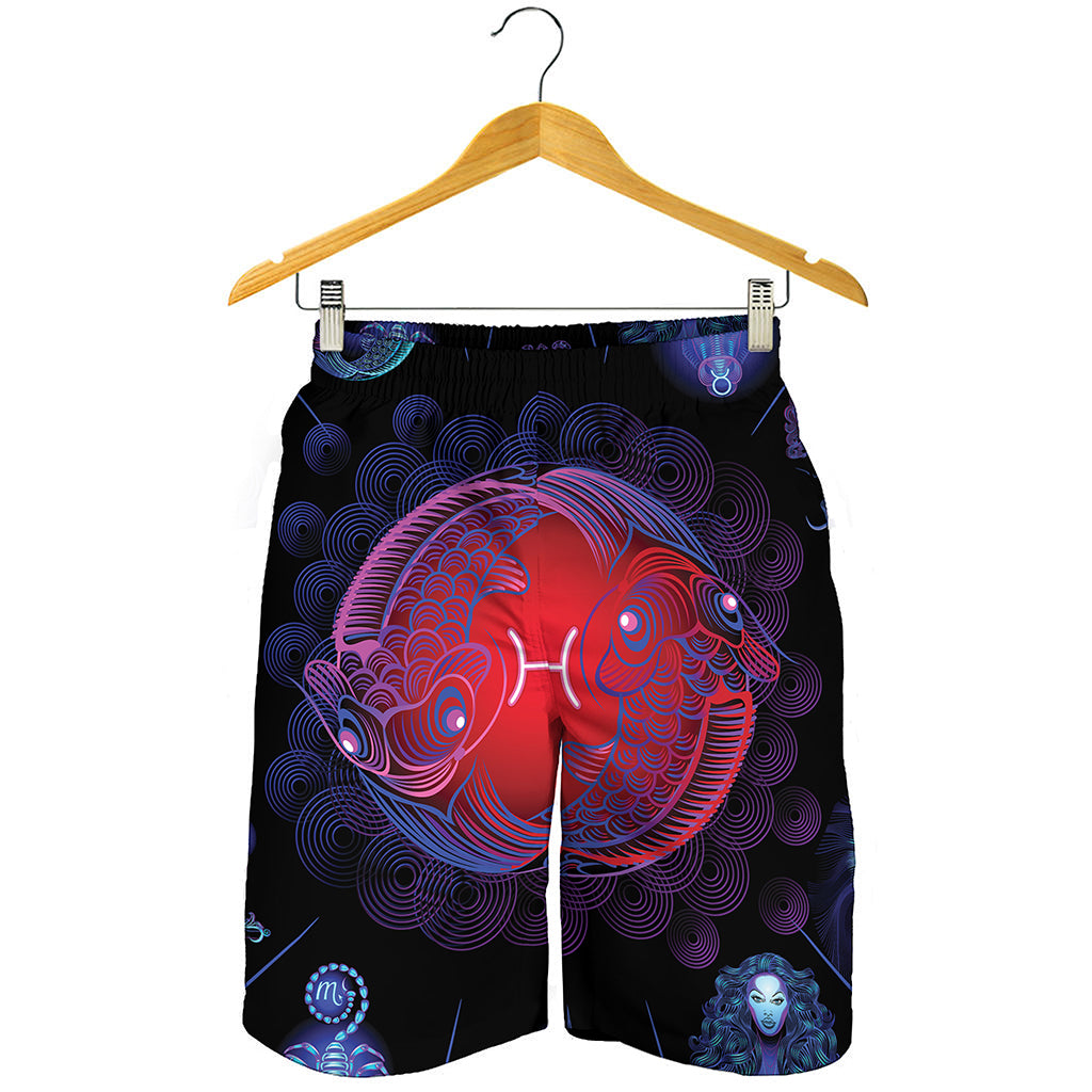 Pisces And Astrological Signs Print Men's Shorts