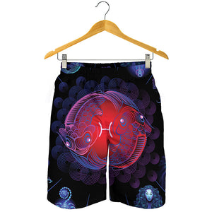 Pisces And Astrological Signs Print Men's Shorts