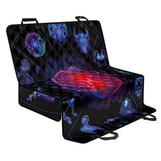 Pisces And Astrological Signs Print Pet Car Back Seat Cover