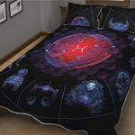 Pisces And Astrological Signs Print Quilt Bed Set