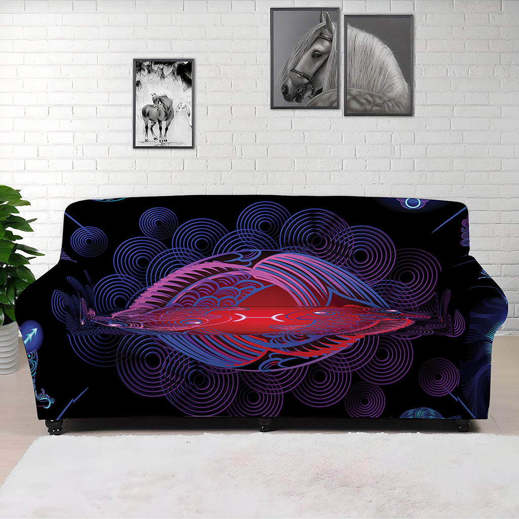 Pisces And Astrological Signs Print Sofa Cover