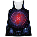 Pisces And Astrological Signs Print Women's Racerback Tank Top