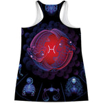 Pisces And Astrological Signs Print Women's Racerback Tank Top
