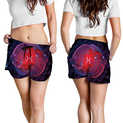 Pisces And Astrological Signs Print Women's Shorts
