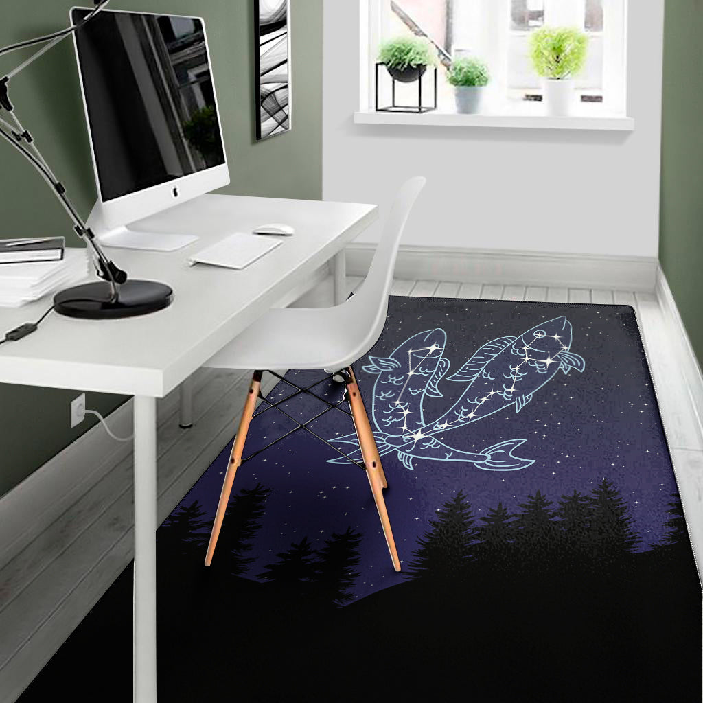 Pisces Constellation Print Area Rug