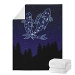 Pisces Constellation Print Blanket