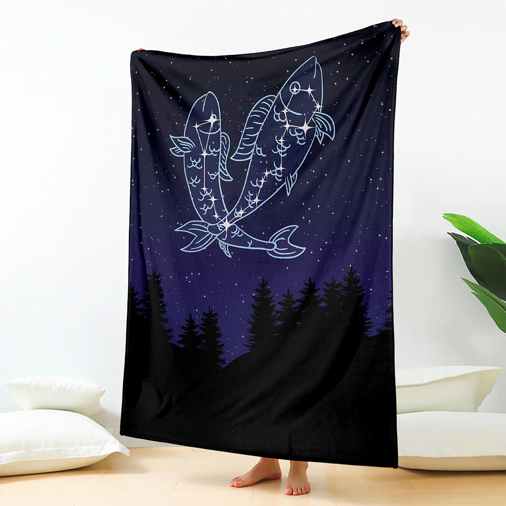 Pisces Constellation Print Blanket