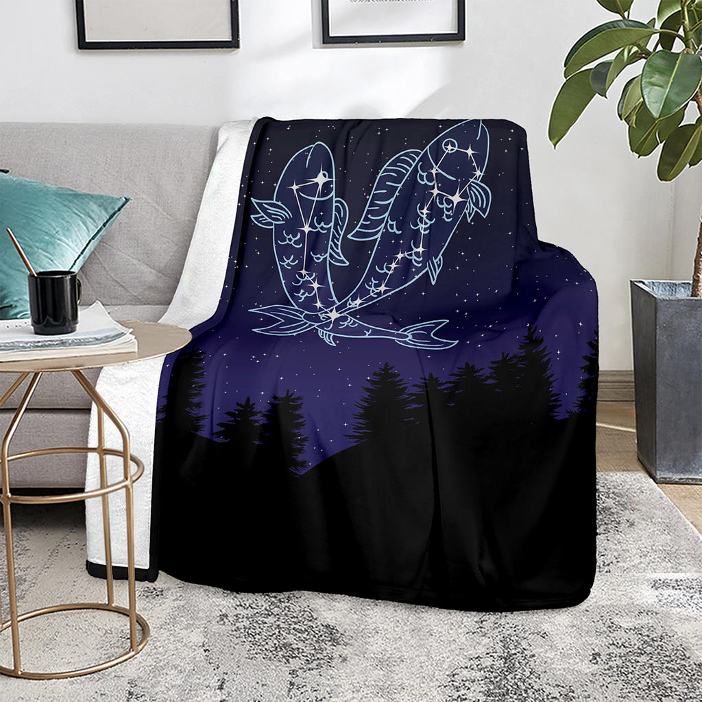 Pisces Constellation Print Blanket