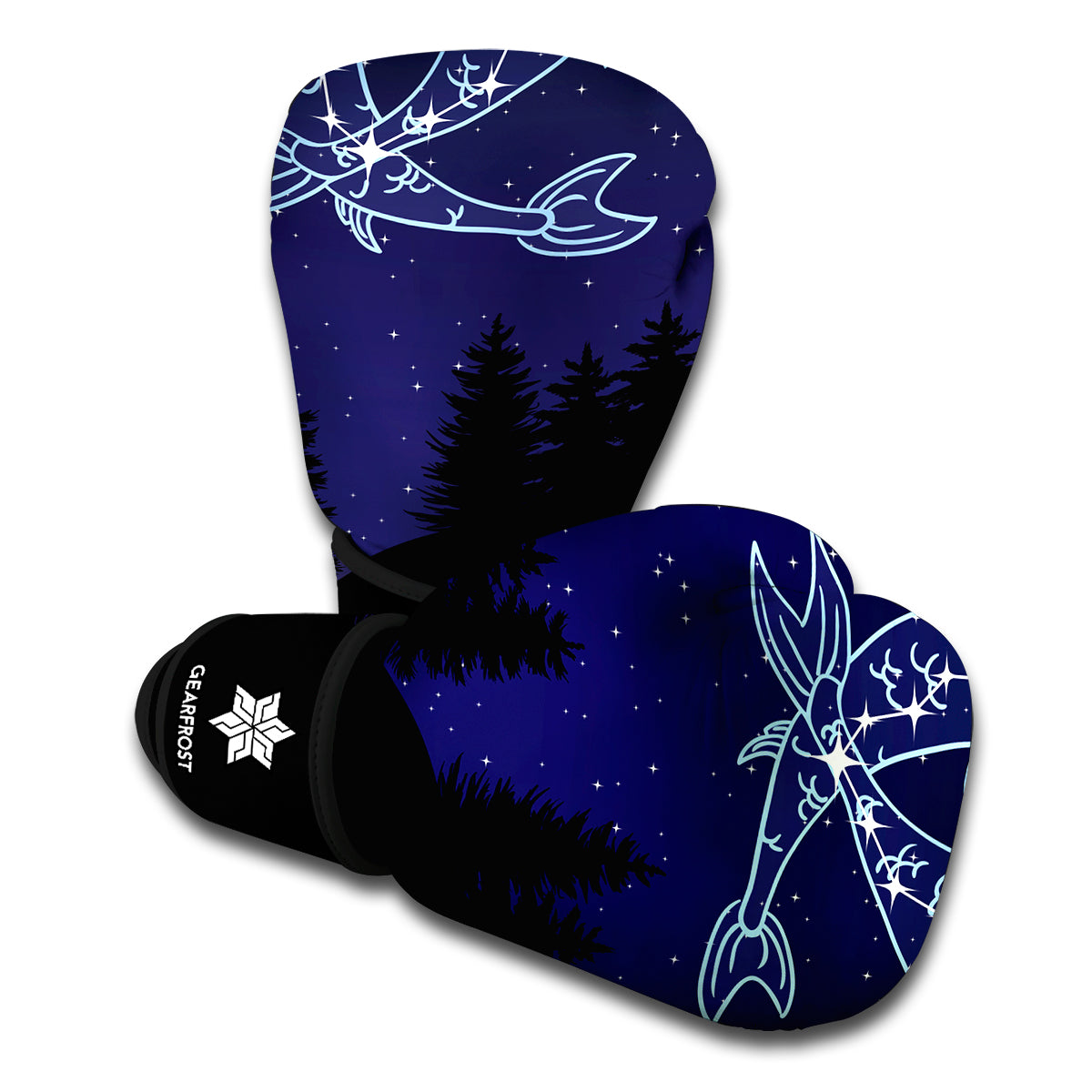 Pisces Constellation Print Boxing Gloves