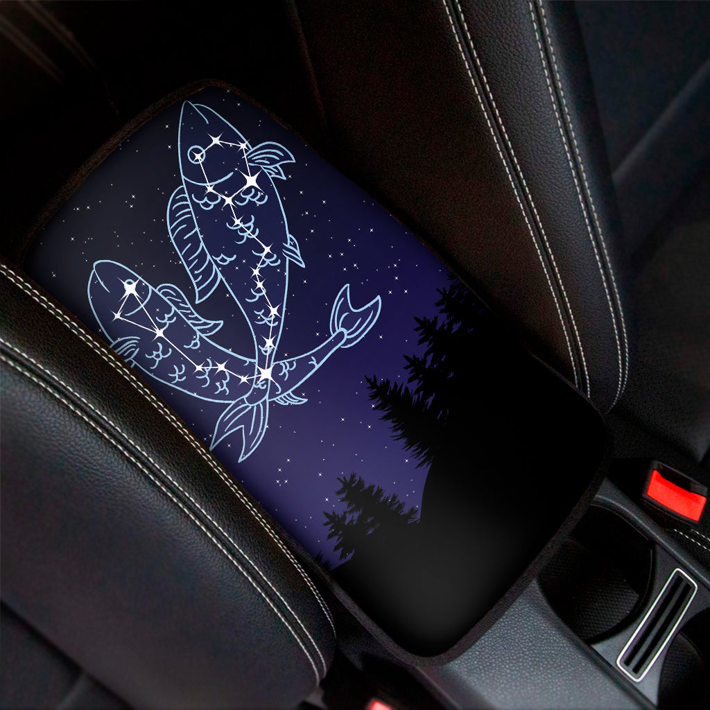 Pisces Constellation Print Car Center Console Cover