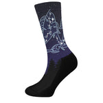 Pisces Constellation Print Crew Socks