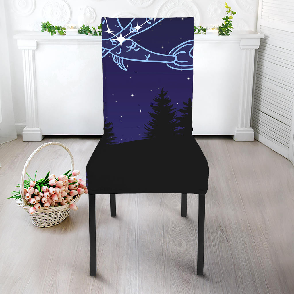 Pisces Constellation Print Dining Chair Slipcover