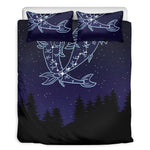 Pisces Constellation Print Duvet Cover Bedding Set