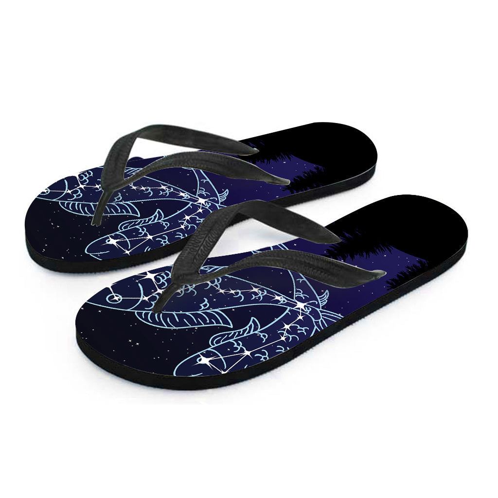 Pisces Constellation Print Flip Flops