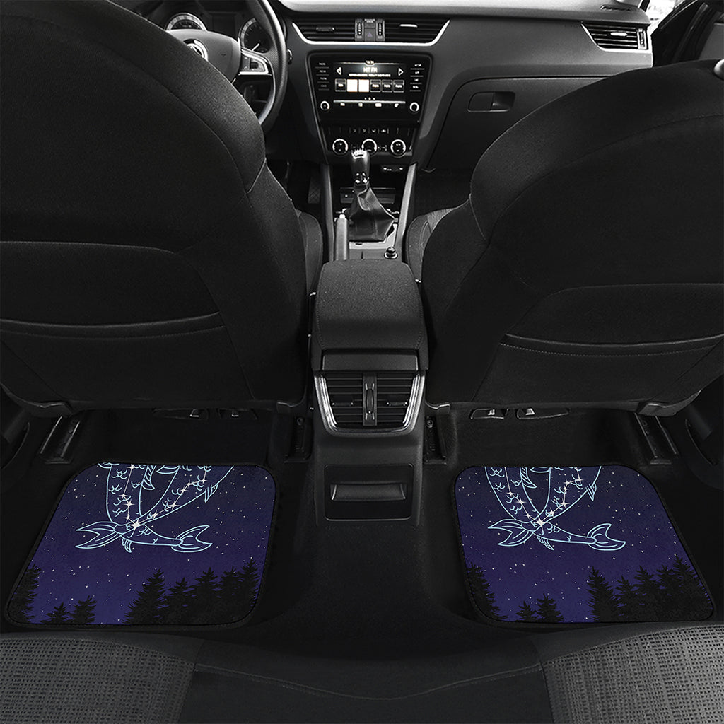 Pisces Constellation Print Front and Back Car Floor Mats