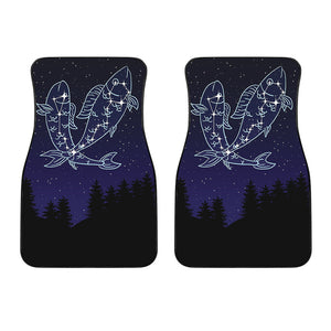 Pisces Constellation Print Front Car Floor Mats