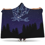 Pisces Constellation Print Hooded Blanket