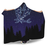 Pisces Constellation Print Hooded Blanket