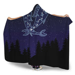 Pisces Constellation Print Hooded Blanket