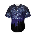Pisces Constellation Print Men's Baseball Jersey