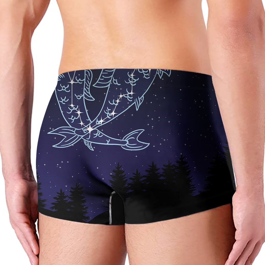 Pisces Constellation Print Men's Boxer Briefs