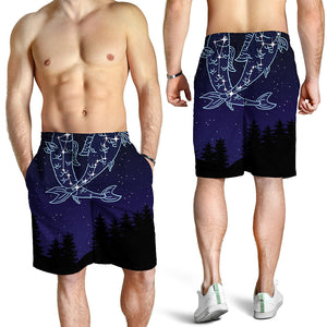 Pisces Constellation Print Men's Shorts