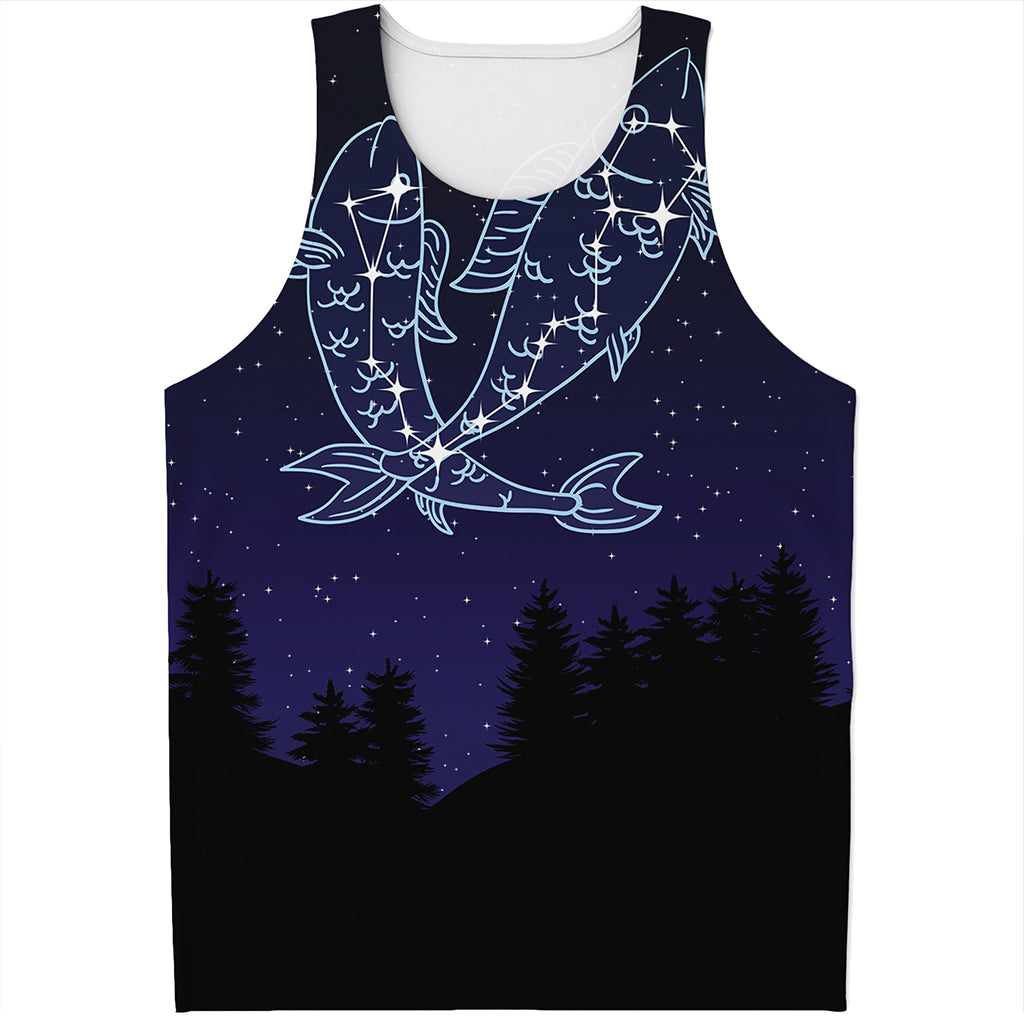 Pisces Constellation Print Men's Tank Top