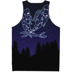 Pisces Constellation Print Men's Tank Top