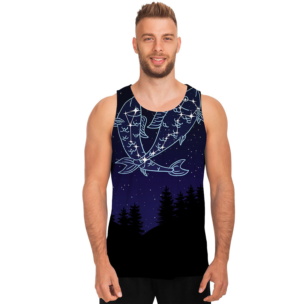 Pisces Constellation Print Men's Tank Top