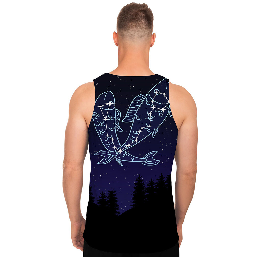 Pisces Constellation Print Men's Tank Top