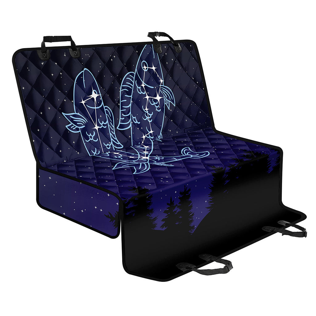 Pisces Constellation Print Pet Car Back Seat Cover