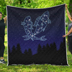 Pisces Constellation Print Quilt